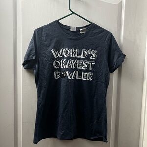 World's Okayest Bowler Navy T-Shirt